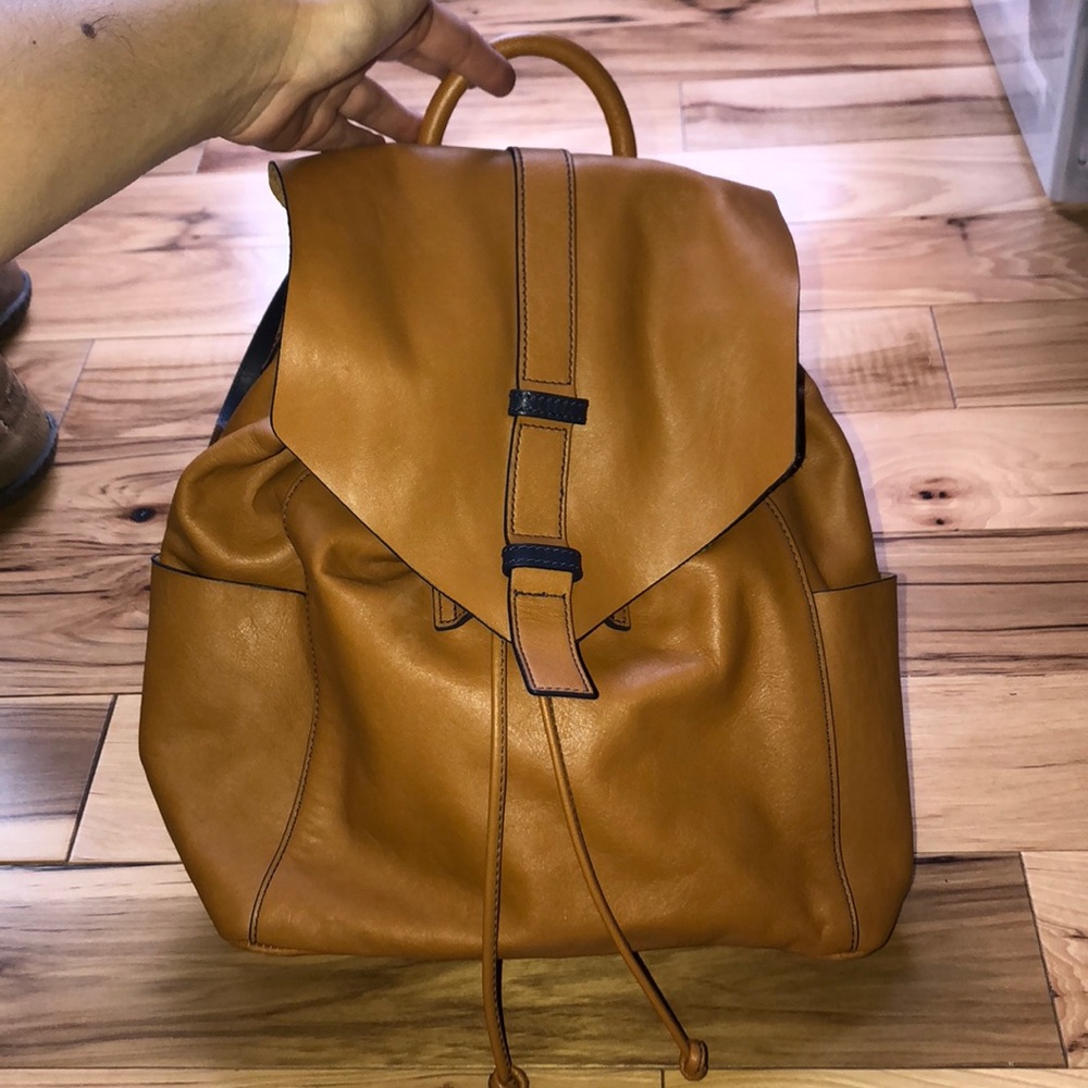 Leather backpack